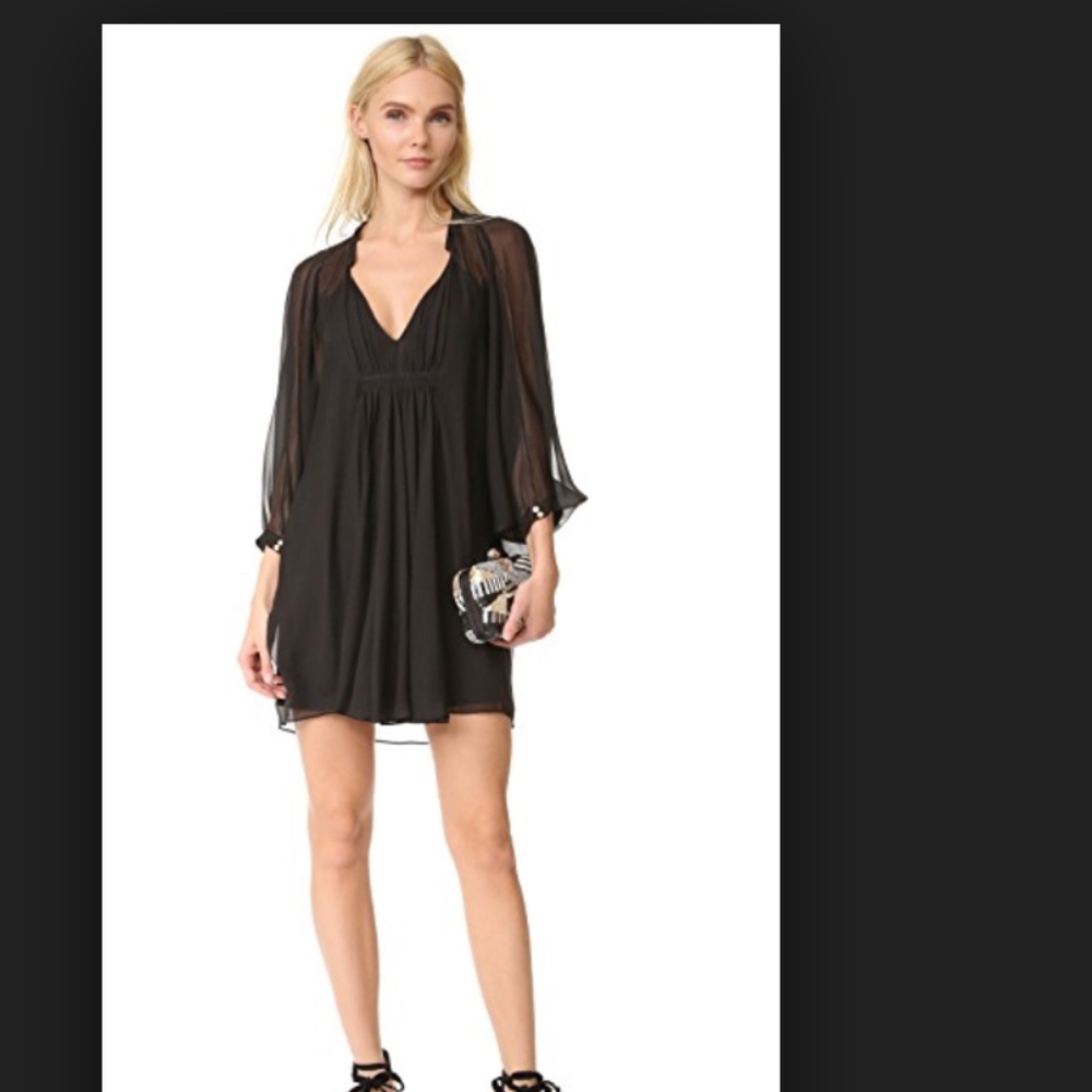 Diane Von Furstenberg Fleurette Dress Black Sz 2